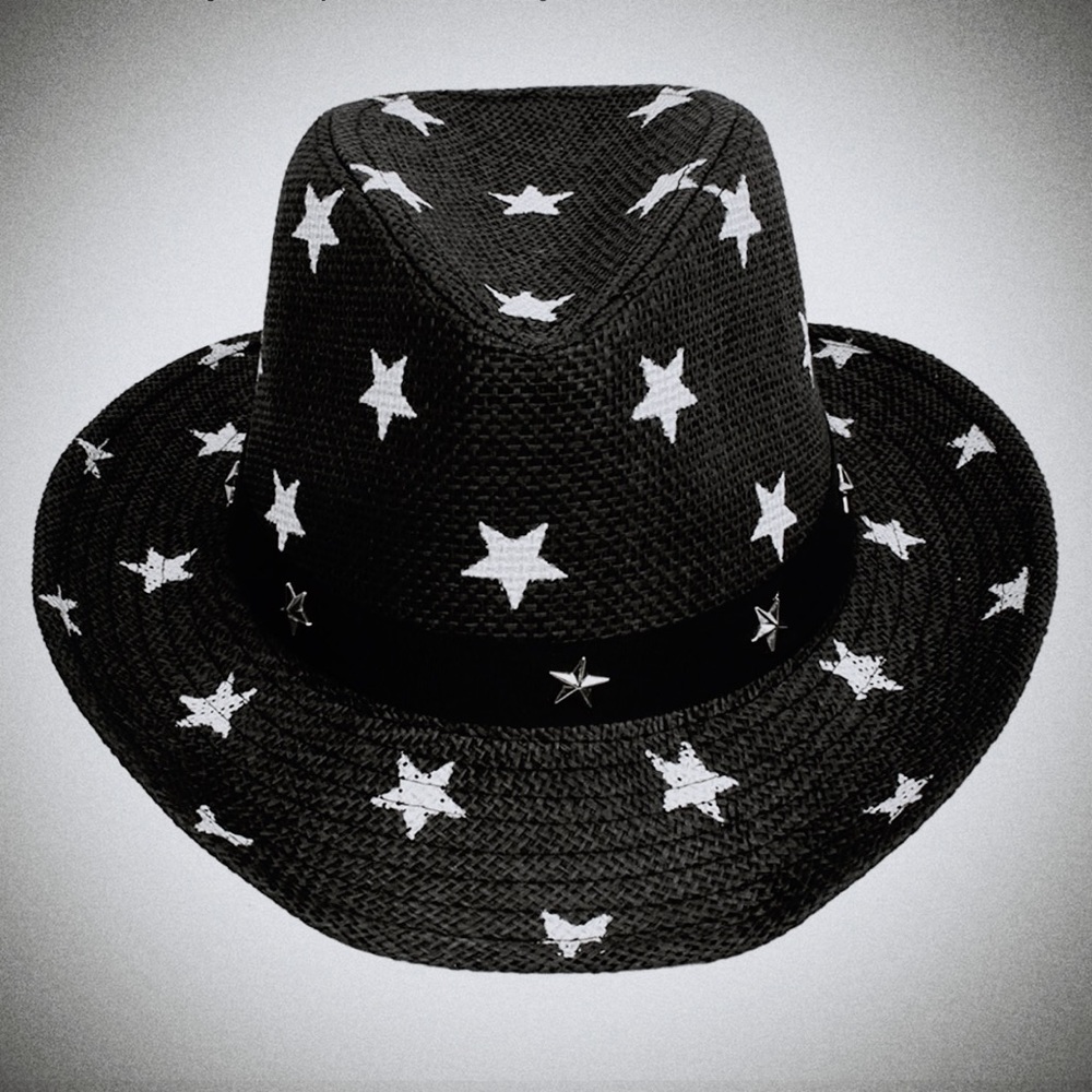Star Print Embellished Fedora - Picture 2 of 13